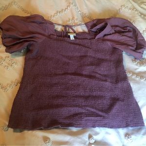 Puffy Sleeve Stretchy Top